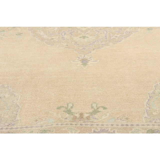 Late 20th Century Vintage Muted Turkish Oushak Rug - 04'09 X 07'05 For Sale - Image 5 of 9