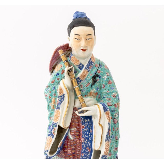 Chinese Chinese Glazed Porcelain Figural Sculptures, 2 For Sale - Image 3 of 9