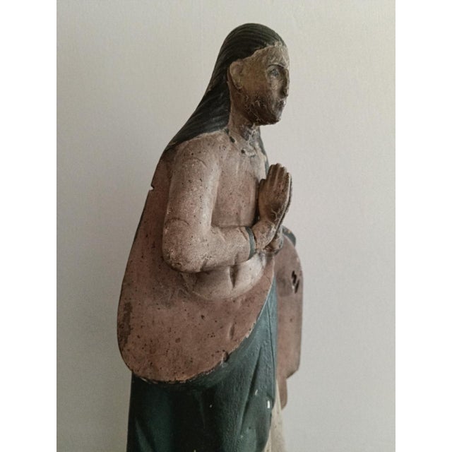Unknown, Cedar Holy Statue Depicting Our Lady of the Conception ± 1750, 1785., 1800s, Cedar For Sale - Image 8 of 18
