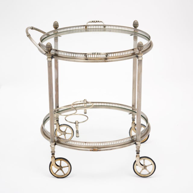 Art Deco 1940s French Art Deco Period Bar Cart For Sale - Image 3 of 9