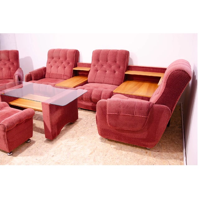Vintage Living Room Set, Czechoslovakia, 1980s, Set of 5 For Sale - Image 16 of 18