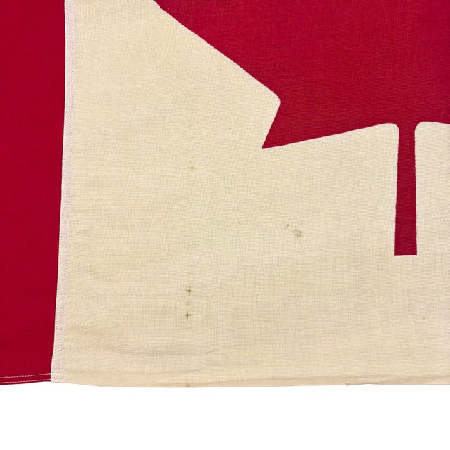 Late 20th Century Vintage Cotton Flag of Canada For Sale - Image 5 of 7