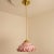 Art Deco Hand-Blown Pink Ruffled Murano Glass Pendant, 1970s For Sale - Image 3 of 11