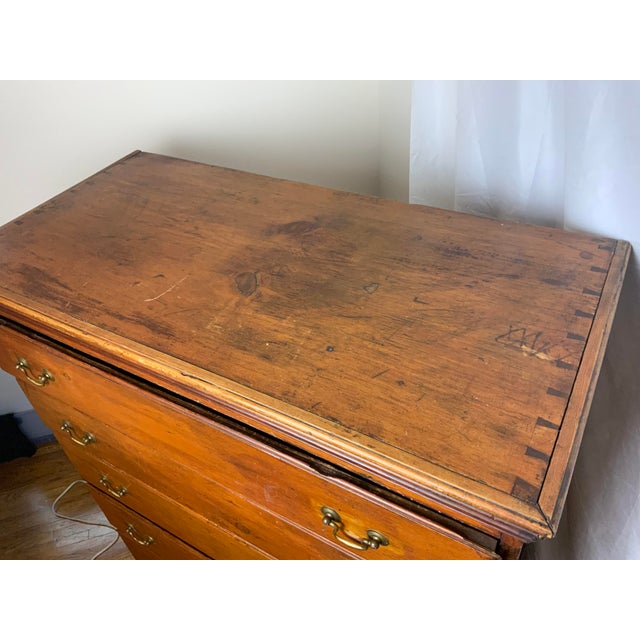 18th Century American PineTall Chest For Sale - Image 10 of 13