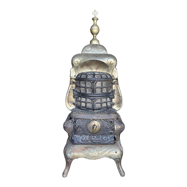 Antique Victorian Cast Iron Parlor Stove – Emerald Peninsular, Peninsular Stove Co. For Sale