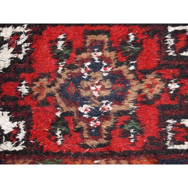 Handmade Vintage Persian Hamadan Rug 1.3' X 2' (40cm X 61cm) 1970s For Sale - Image 4 of 6