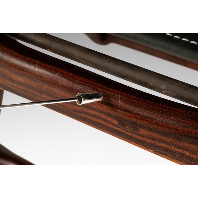 Rare Restored Mid-Century Modern "Sloucher" Sling Chair in Rosewood & Leather Attributed to Don S. Shoemaker for Señal Furniture, C. 1960s For Sale - Image 15 of 18