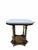 Mid 20th Century Hollywood Regency Style Marble Top Side Table With Fluted Brass Columns For Sale - Image 4 of 9