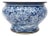 Blue and White Ceramic Bowl with Rounded Bloom Form For Sale