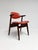 Mid-Century Modern Red Colored Leather Cowhorn Chair, 1970s For Sale - Image 3 of 16