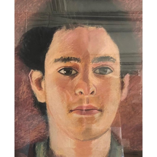 A portrait of a young man by artist Dan McCleary. Pastel on paper framed and mounted on acid free board , under a UV...