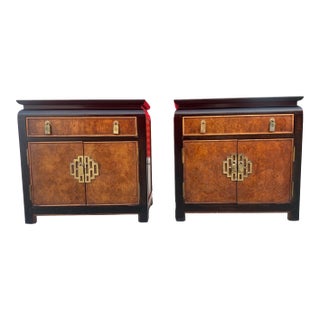 1970s Raymond Sabota Chin Hua Nightstands for Century Furniture, Pair For Sale