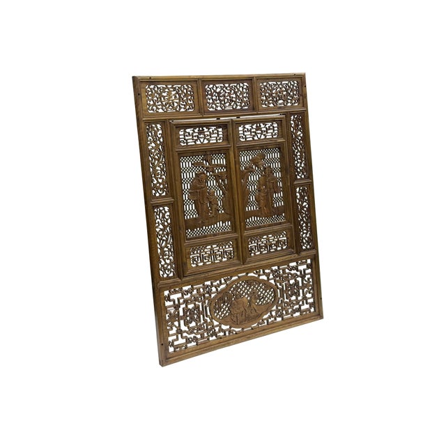 Elevate your interior space with this exquisite antique Chinese wooden window panel frame, a masterclass in traditional...