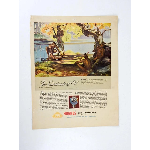 Vintage Mid Century Painting Study of Native Americans For Sale - Image 4 of 5