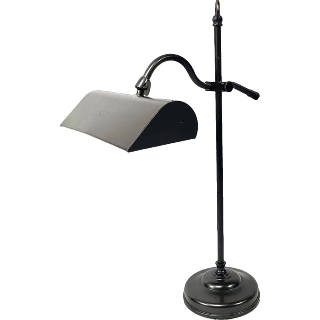 Art Deco Bankers Desk Lamp in Brass, 1940s For Sale