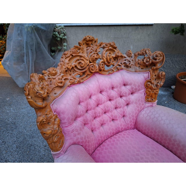 Vintage Armchair with Urano Palma Pink Fabric, 1980s For Sale - Image 16 of 18