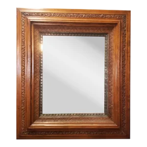 Antique Frame Wooden Wall Mirror With Ivy Detail