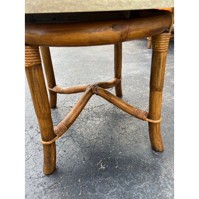 Transitional Ficks Reed Palm Beach Regency Small Occasional Side Table For Sale - Image 3 of 4