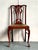 Vintage Regency Claw and Ball Rush Seat Side Chair For Sale - Image 4 of 6