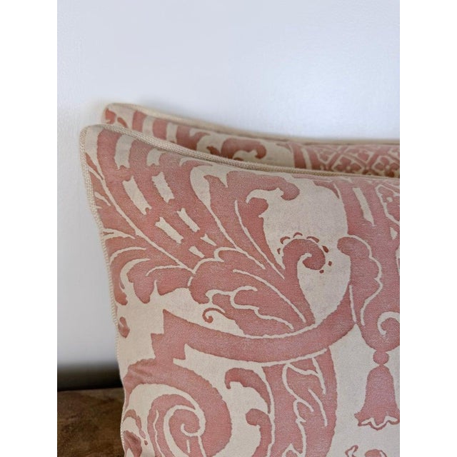 Pair of Bespoke Lumbar Pillows in Fortuny "Corone" Pattern For Sale - Image 12 of 12
