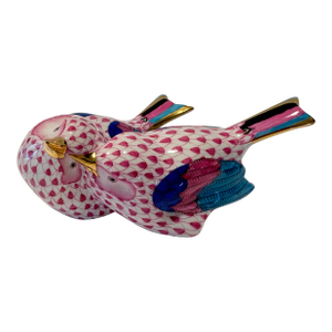 Late 20th Century Herend Love Birds Figurine