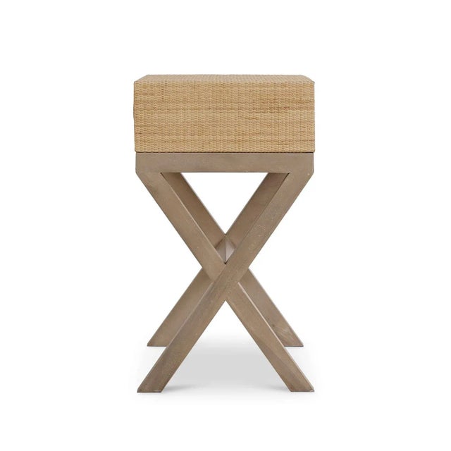 Not Yet Made - Made To Order Pair of Coastal Rattan Nightstands For Sale - Image 5 of 10