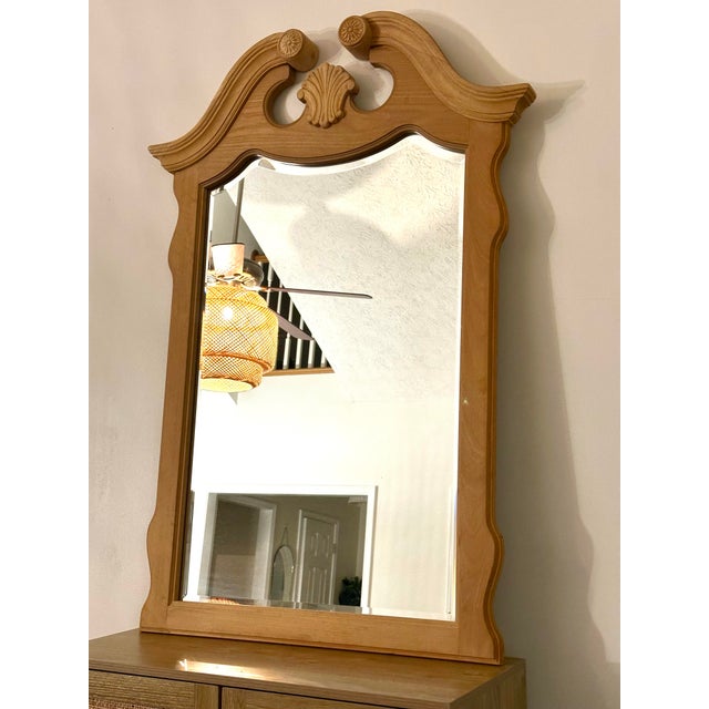 Vintage Hand-Carved Chippendale Style Solid Wood Wall Mirror 33.25”x48”x2.75” For Sale - Image 10 of 10