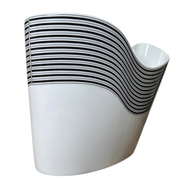 1960s Sculptural Op Art Porcelain Vase Rosenthal Barbara Brenner 1960s For Sale - Image 5 of 10