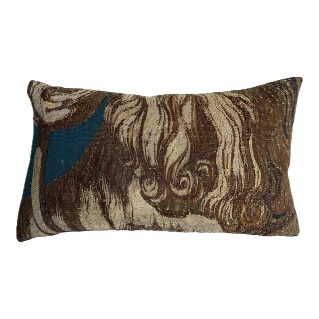 16th Century Antique Brussels Tapestry Pillow For Sale