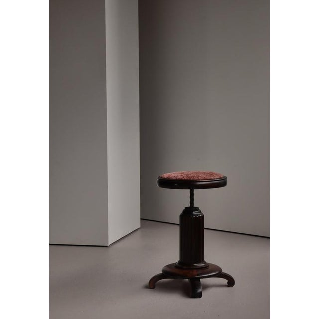 Andreas Tuck Art Deco Scandinavian Stool by Andreas Tuck, Denmark, 1930s For Sale - Image 4 of 14