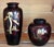 Vintage Late 20th Century Pair of Japanese Maruni Style Red Glass Vases With Gilt Pagoda Decoration For Sale - Image 11 of 11