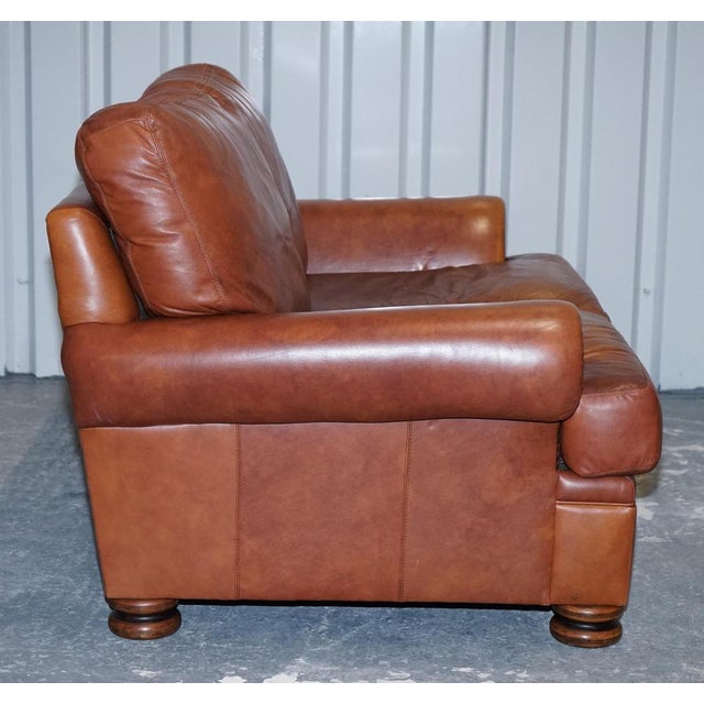 Tan Leather Cordoba Two-Seater Sofa from Tetrad For Sale - Image 4 of 18