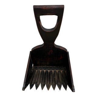 Antique Primitive Wood & Metal Cranberry Scoop Rake Picker Berry For Sale