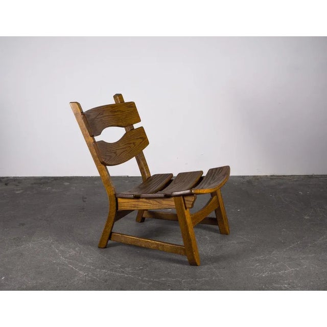 1950s Brutalist Chair in Oak by Dittmann & Co fort Awa Radbound, 1960s For Sale - Image 5 of 18