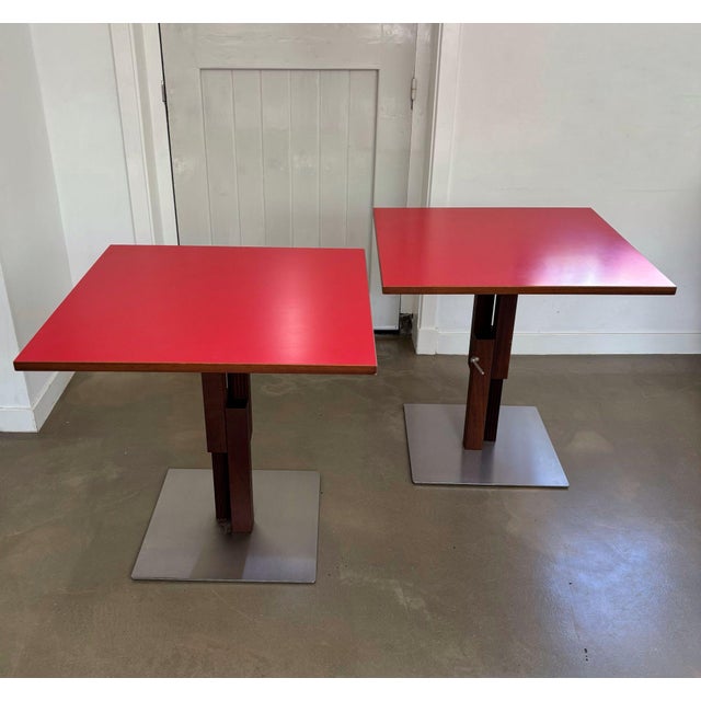 Adjustable Side Tables by Bernard Vuarnesson, 1990s, Set of 2 For Sale - Image 6 of 17