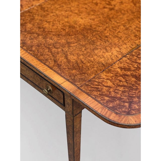 Late 18th Century George III Amboyna Inlaid Pembroke Table, 1790s For Sale - Image 5 of 18