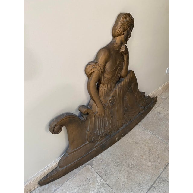 1920s Art Nouveau Brass-Painted Architectural Ornaments - a Pair For Sale - Image 10 of 13