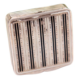 Silver Toiletry Box with Mirror For Sale