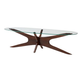 1960s Adrian Pearsall Mid-Century Modern "Jax" Walnut Coffee Table For Sale
