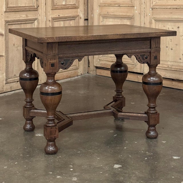 19th Century Dutch Jacobean Style Oak Table With Ebonized Trim For Sale - Image 14 of 18