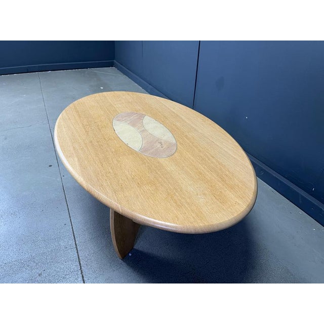Vintage Oval Beech Coffee Table, 1980s For Sale - Image 12 of 14
