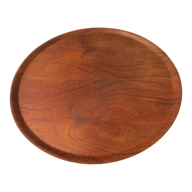 Very Large Teak Tray in the Style of Fritz Hansen Made in Sweden For Sale
