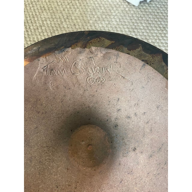 Transitional Tom Corbin Bronze End Table For Sale - Image 3 of 4