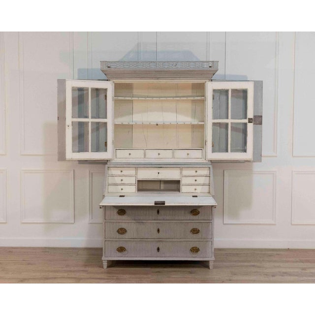 Gustavian (Swedish) Late 18th-Century Scandinavian Two-Part Secretary, Circa 1790 For Sale - Image 3 of 17