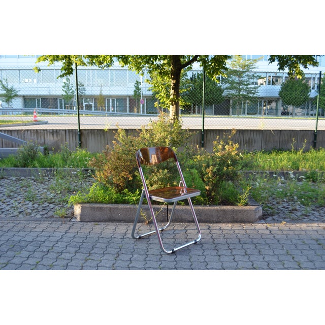 Metal Mid-Century Modello Depositato Folding Chairs, Italy, 1970s, Set of 2 For Sale - Image 7 of 18