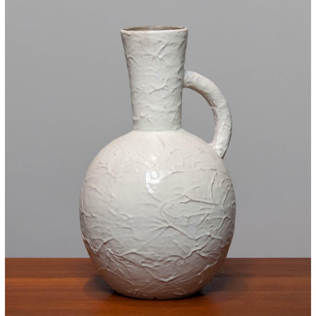 Floor Vase in Glazed Earthenware by Andersson & Johansson for Hoganas Keramik, Sweden, 1930s For Sale - Image 6 of 9