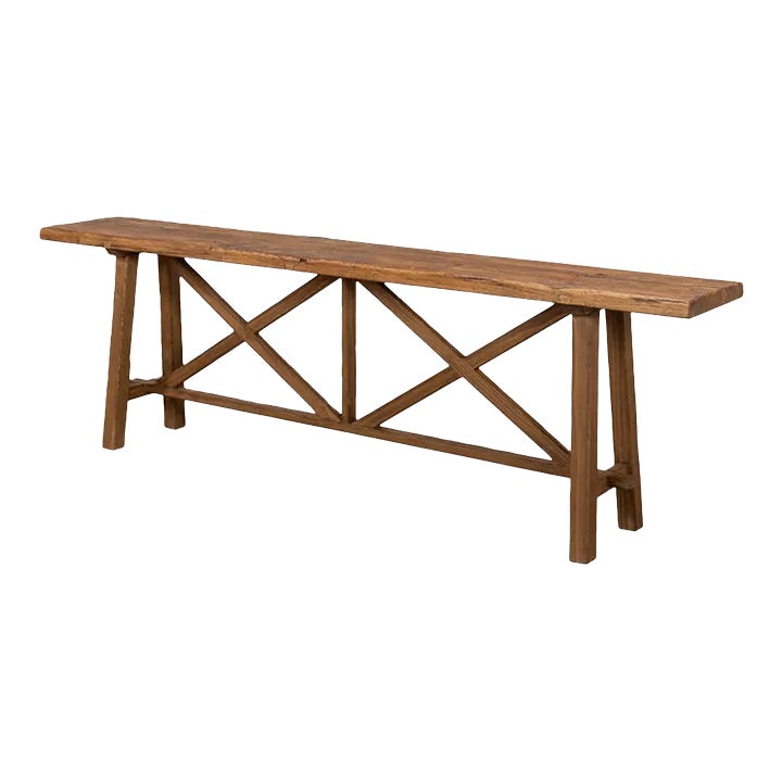 Modern Reclaimed Wood Console Table | Chairish