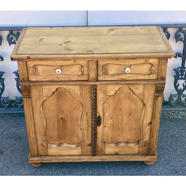 Late 19th Century Pine Dresser Base With Two Doors and Two Drawers For Sale - Image 4 of 18