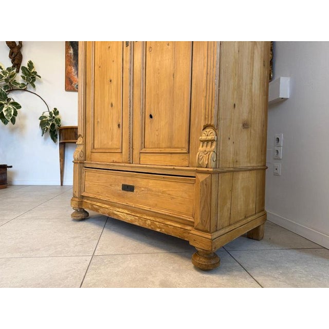 Biedermeier Farmhouse Cabinet in Natural Wood For Sale - Image 17 of 18