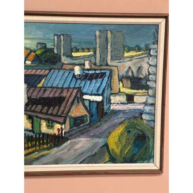 Mats Ahlberg, Northern District, Visby, 1960s, Oil on Panel, Framed For Sale - Image 6 of 18